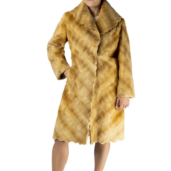 Tan Sheared Mink 3/4 Coat