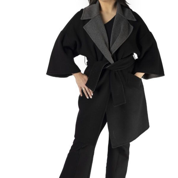 Black and Grey Wool Jacket
