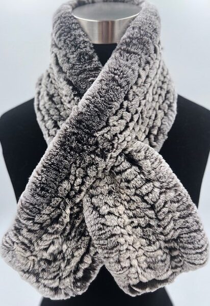 Rabbit Fur Scarf With Slit