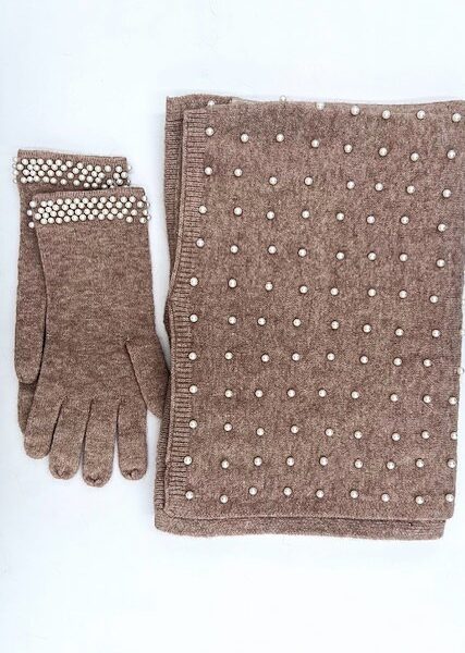 Pearl Gloves & Scarf